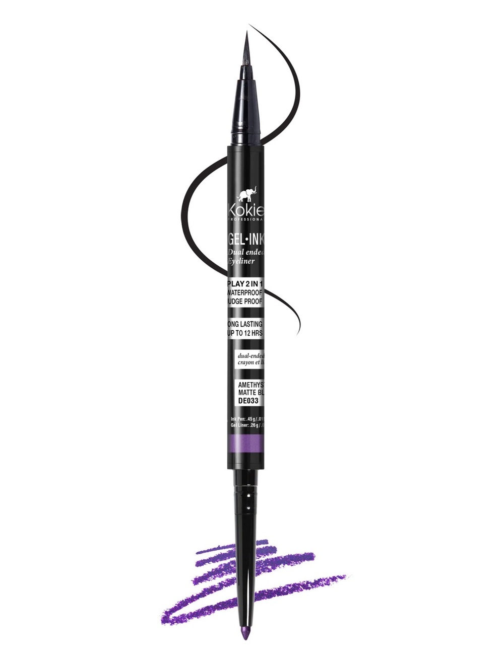 KOKIE GEL INK DUAL ENDED EYELINER IN “AMETHYST MATTE”